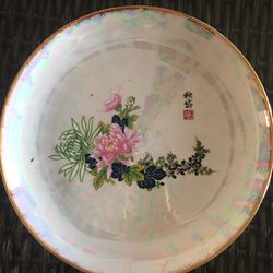 Floral ceramic plate