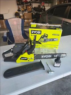 🔥$100 PRICE IS FIRM 🔥 RYOBI 14 in. 37cc 2-Cycle Gas Chainsaw