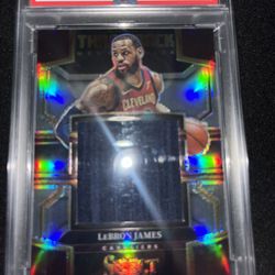 2022 Panini Select LeBron James Silver  Prizm Throwback Game-Worm Jersey Patch 