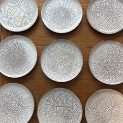 Gaya Ceramic Set Of 9 Plated 