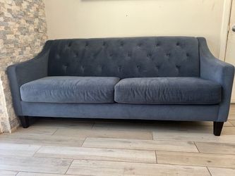 Beautiful Blue Velvet Sofa
