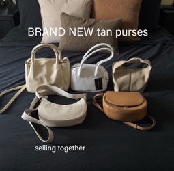 BRAND NEW tan purse/handbag set