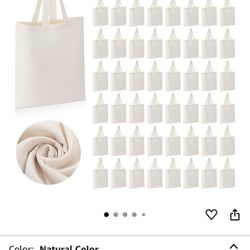 Canvas Tote Bags Bulk 16" x 15" Lightweigh 60 Pack