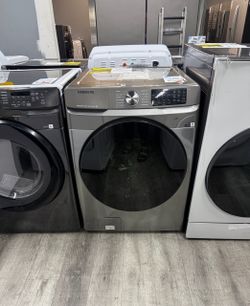 Samsung - 4.5 Cu Ft Smart Front Load Washer With Steam Sanitize In Platinum Color 🔥😍
