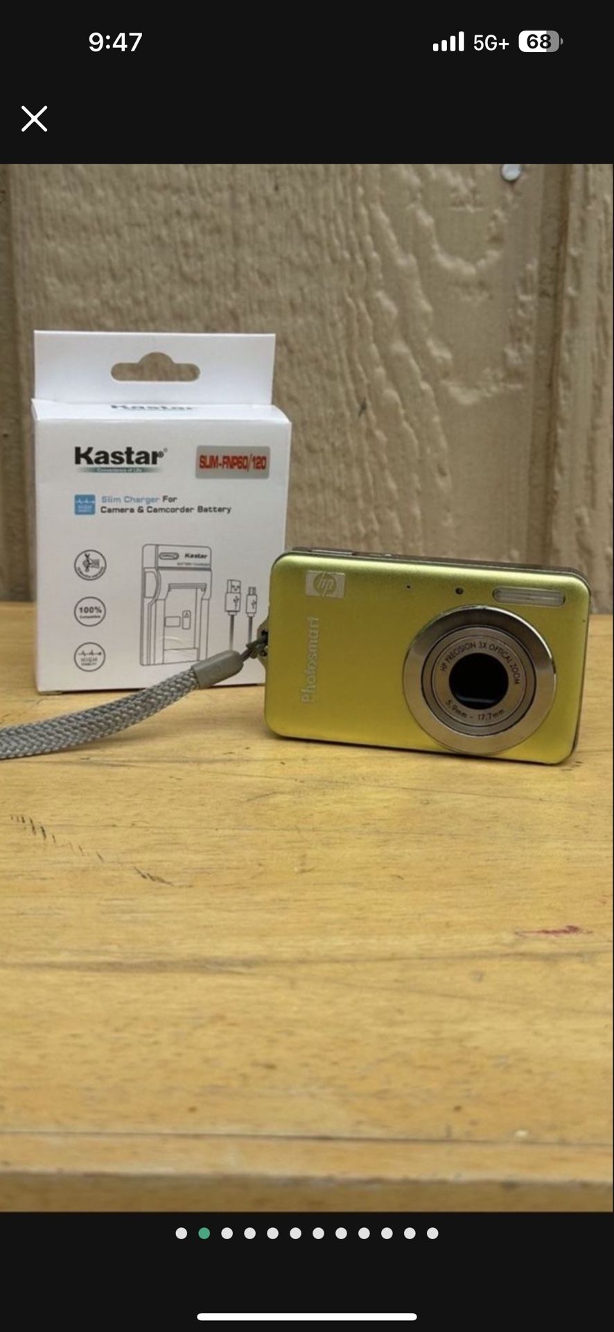 HP Photosmart R742 Green - 7MP Digital Camera 3X Optical Zoom W Battery Tested 