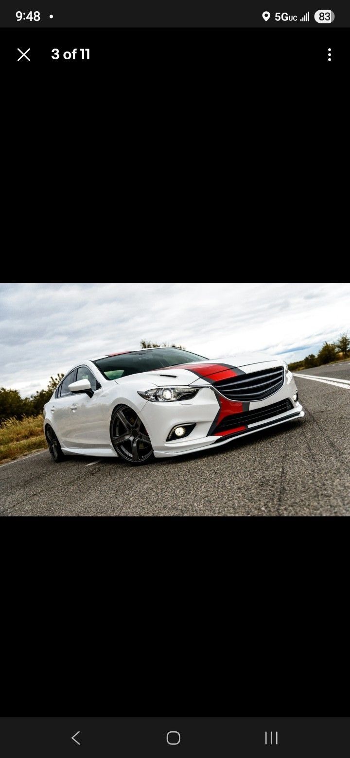 Full Lip Body Kit And Spiltter For 2012 To 2017 Mazda 6
