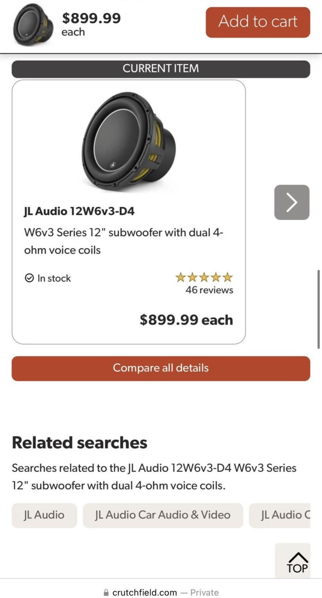 jl audio 12W6v3-D4