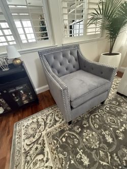 Grey accent chairs