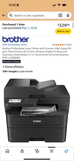Brother MFC-L2900DW All-in-One Laser Printer