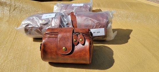 Faux Leather/Vegan Brown Small Handbag - Set Of Four (4)