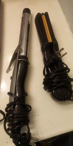Flat iron curling iron