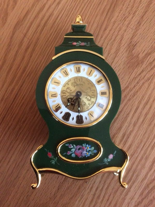 Vintage Swiss mini mantle clock