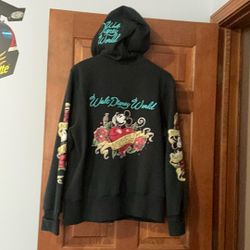 Mickey Mouse And Roses Black Hoodie