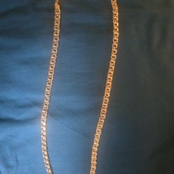 Gold Plated Chino Link Chain 8mm 24" 