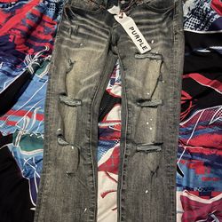 purple jeans size 28
