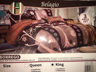 New 3 pc Thick King Borrego blanket