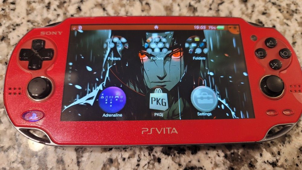 Ps Vita Red 1000 series Mod-ded Oled Playstation Ps1 Psp