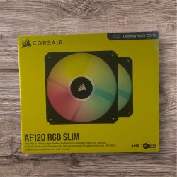 Corsair AF SLIM, AF120 RGB SLIM, 120mmx15mm Fluid Dynamic RGB fan, DUAL