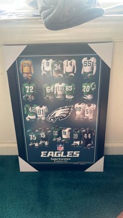 Philadelphia Eagles NFL Uniform History Framed Poster