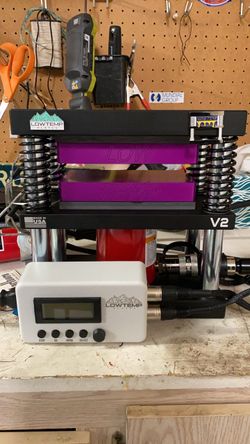 Lowtemp 4x7 Hydraulic Heated Press Bva P350 Pump 2-zone Pid Controller