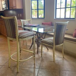 Kitchen Table And 2 Chairs And 2 Bar Stools