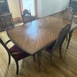 Beautiful Wood Dining Table And 6 Chairs