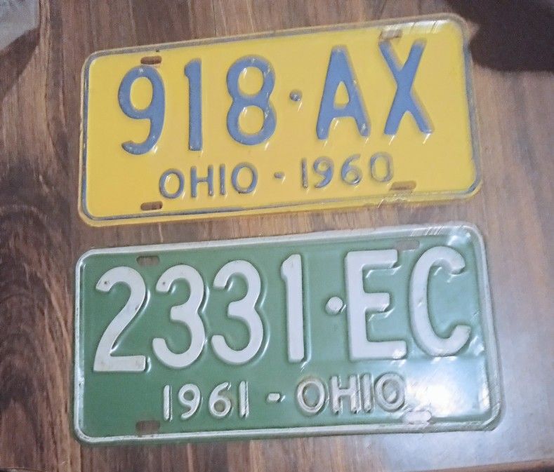 VTG Pair of Ohio Licence Plates