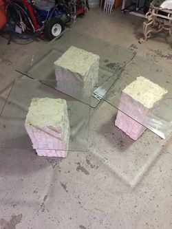 Set of tables.