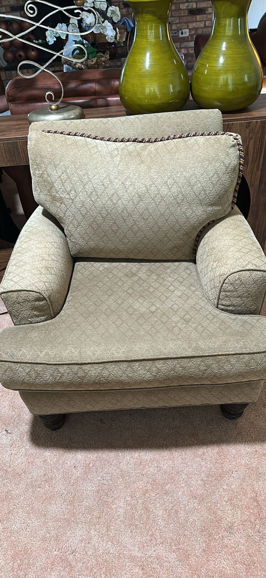 2 Excellent Quality Armchairs Olive Green