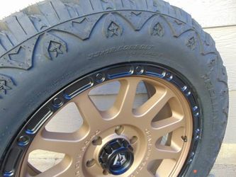 4 New Satin Bronze/Black 20X9 Gear Rims 33 12.50 20 M/T Tires 6X5.5 +18MM Offset