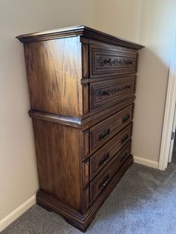Tall Wood Chest of Drawers Dresser