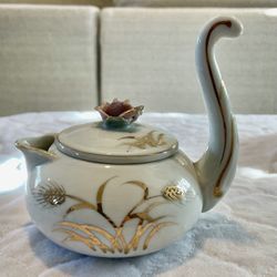 Vintage Lefton China Long Handle Creamer with Lid.