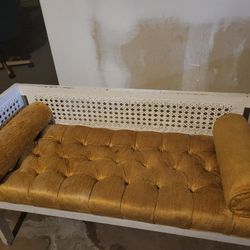 Gold N White Bench/Loveseat