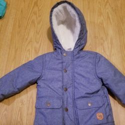 Blue Baby BOY JACKET COAT..SIZE 18 MONTHS..SHERPA LINED  HOOD..VERY JACKET FOR WINTER..LIKE NEW!