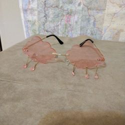 Cool Pink Shades Glasses Sun Glasses Charms Clouds Raindrops 