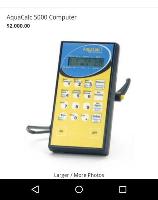 Hydrologist Water Measuring Devices.for Lakes And Streams.Aquacalc , like new condition ,brand new store price sells for $2,000