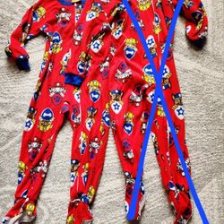 Paw patrol fleece Footie size 3-4T