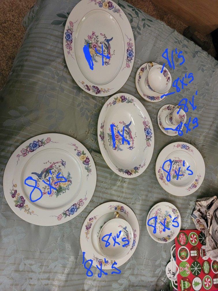 Castleton China Phoenix Pattern 75 Pieces