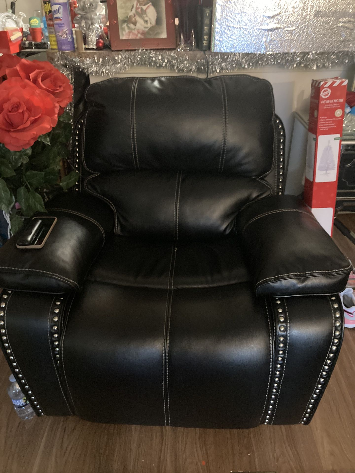 Leather bling Leather 2pc Recliner