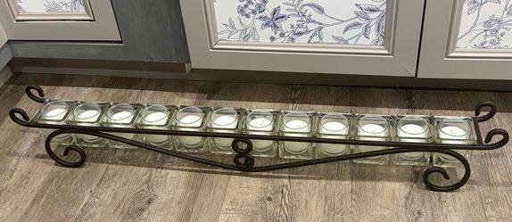 Wrought Iron Mantle Votive Holder Centerpiece