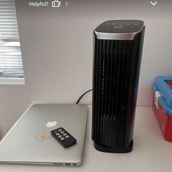  Fan for Bedroom, 13" Tower Fan with Remote, 4 Modes 4 Speeds Max 24ft/s, 70° Oscillating Desk Fan, 12H Timer Portable Fans, Cooling Fans for Office, 