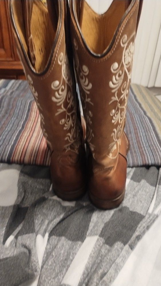 Reyme Crazy Tang Flower Stichet Cowgirl Boot . Zise 24 Mexico
