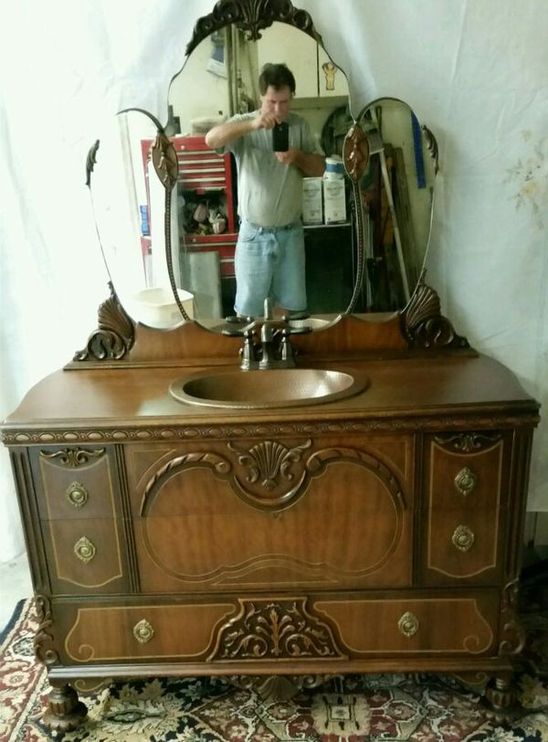 1920s Dresser Turned Into Bathroom Vanity For Sale In Hudson Fl