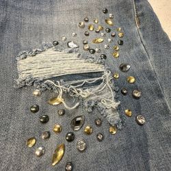 18W WOMENS PLUS SIZE RHINESTONE JEANS