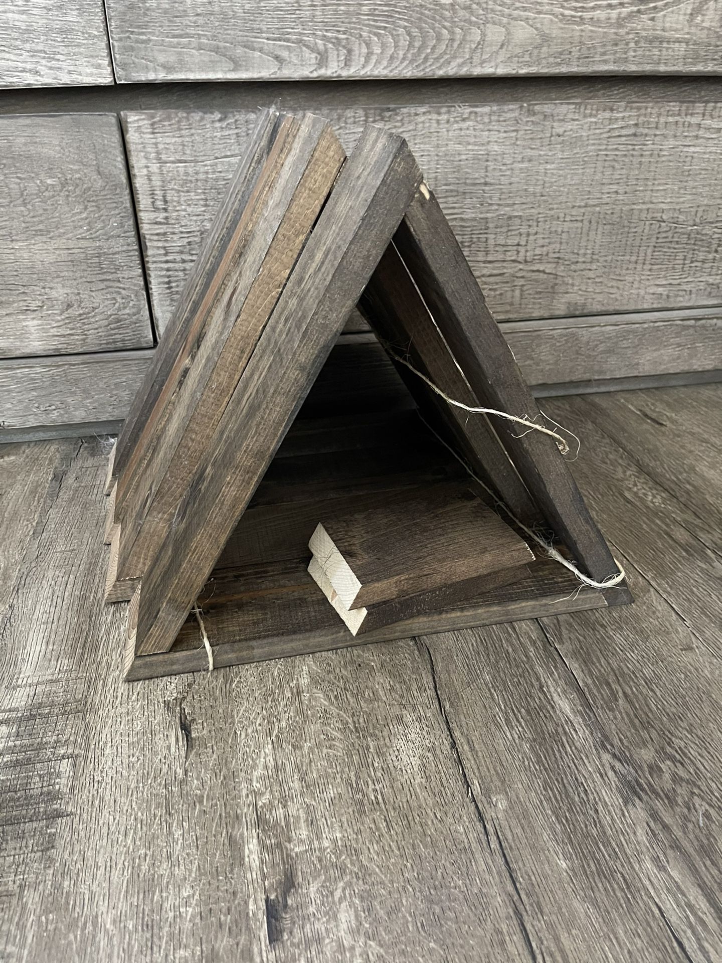 4 Geometric Triangle Wood Wooden Floating Wall Shelf Shelves For Mini Plants Crystals Deco Decoration