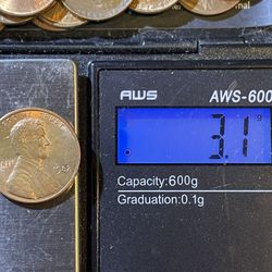 “7” 1982 Penny No Mint Mark Small Date One Wait 3,1 Graim 