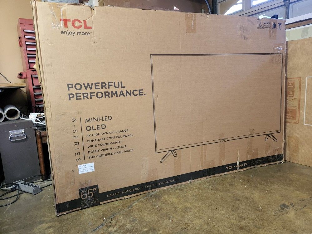 Tv TCL Roku 65", 4k, 65R635, Qled, Free Mount, Excellent