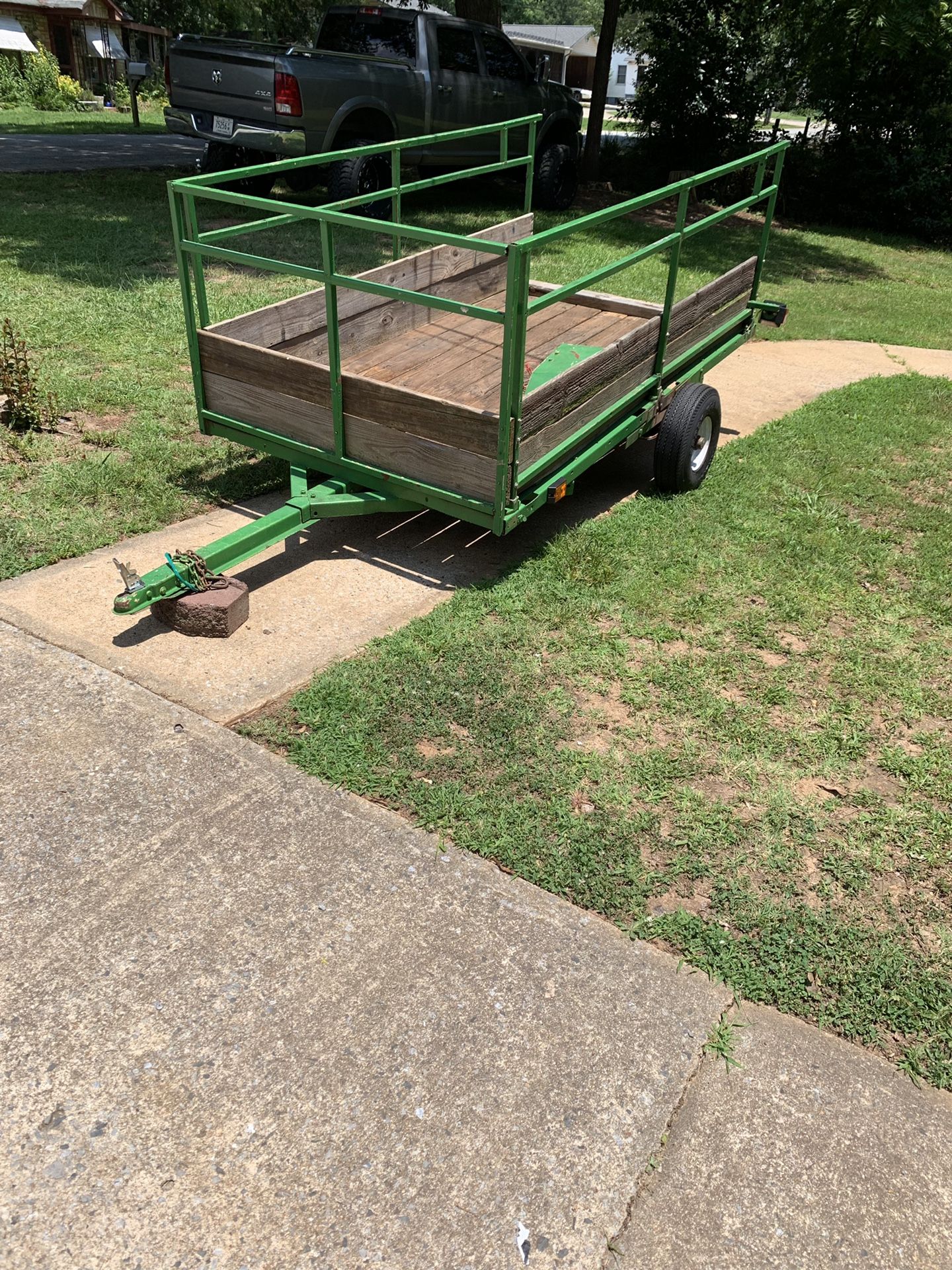 4x8 Tilt Wood Floor Utility Trailer