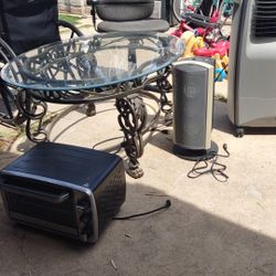 Coffee Table - Thick Iron, Tempered Glass