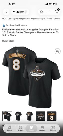 4XL Enrique Hernández Dodgers 2025 World Series Champions